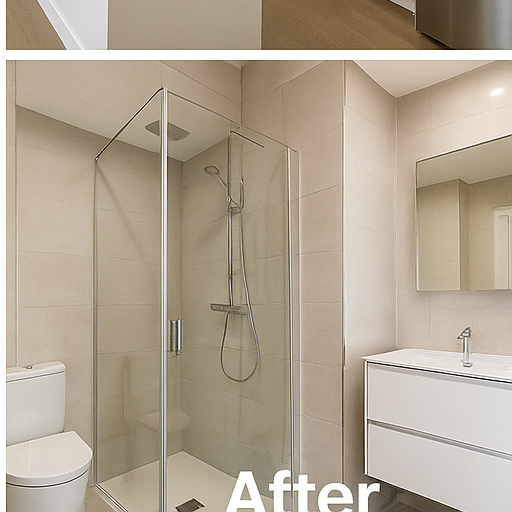 Bathroom renovation after